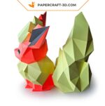 Papercraft Flamara Pokémon im 3D-Origami