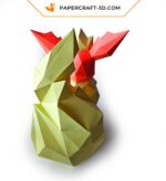 Papercraft Flamara Pokémon im 3D-Origami
