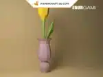 Papercraft fleur tulipe en origami papier 3D à construire soi-même, weergave 3