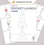 Papercraft-Rakete in 3D-Origami
