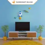 Papercraft cohete y platillo volante en origami