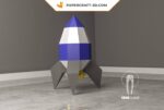 Papercraft von Weltraumrakete in 3D-Origami