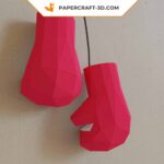 Papercraft guantoni da boxe in origami 3D