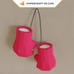 Papercraft guantoni da boxe in origami 3D