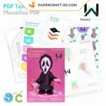 Papercraft Ghostface Scream in origami