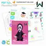 Papercraft Ghostface Scream em origami