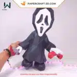 Papercraft Ghostface Scream in origami