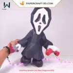 Papercraft Ghostface Scream em origami