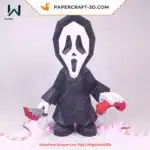 Papercraft Ghostface Scream em origami