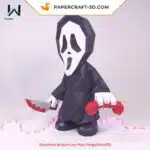 Papercraft Ghostface Scream in origami