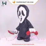 Papercraft Ghostface Scream em origami