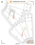 Papercraft giraffe lamp in origami 3D