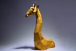 Papercraft de jirafa en origami 3D