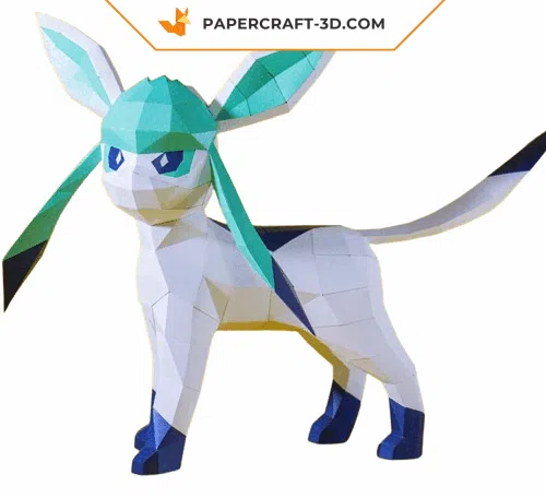 Papercraft of Pokémon Glaceon in 3D origami Papercraft of Pokémon Glaceon in 3D origami