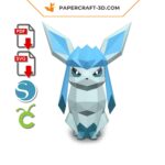 Papercraft von Glaziola Pokemon im 3D-Origami