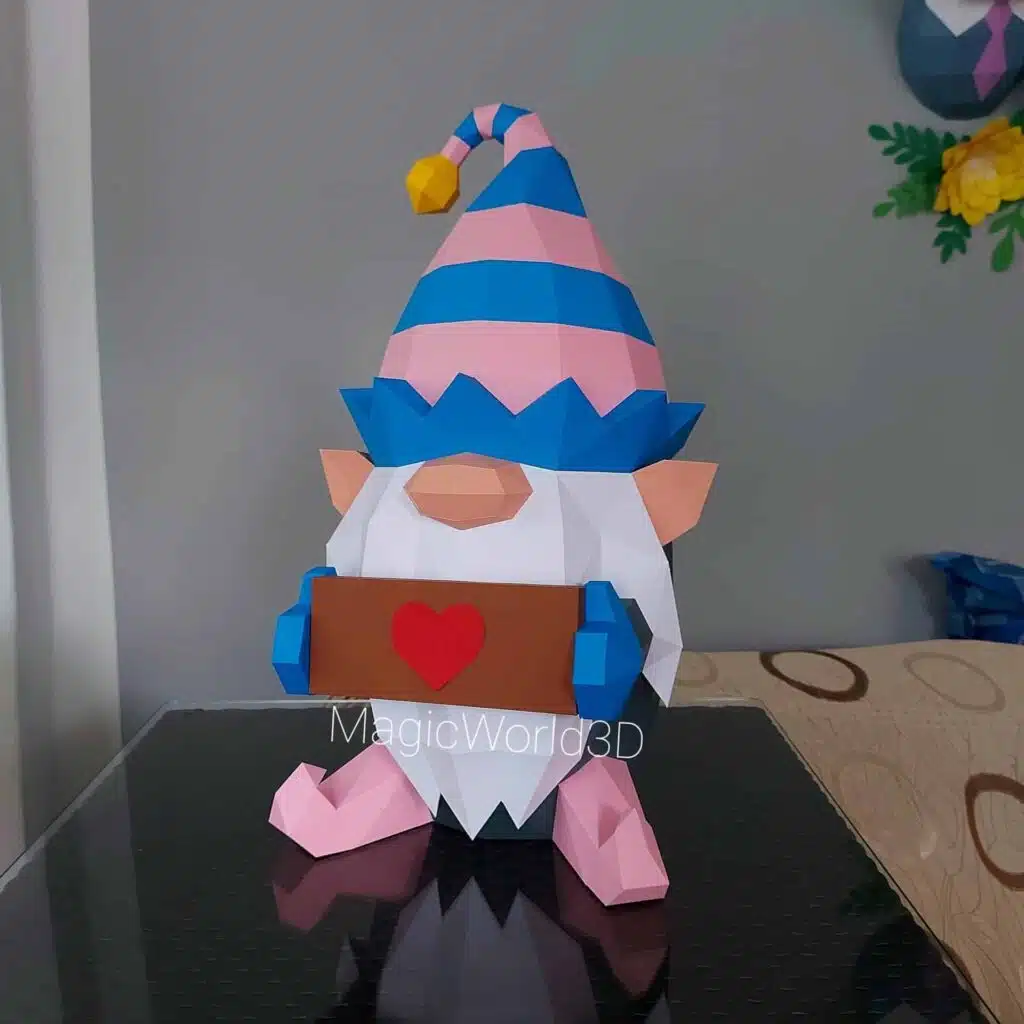 Papercraft parrot Ara in 3D origami