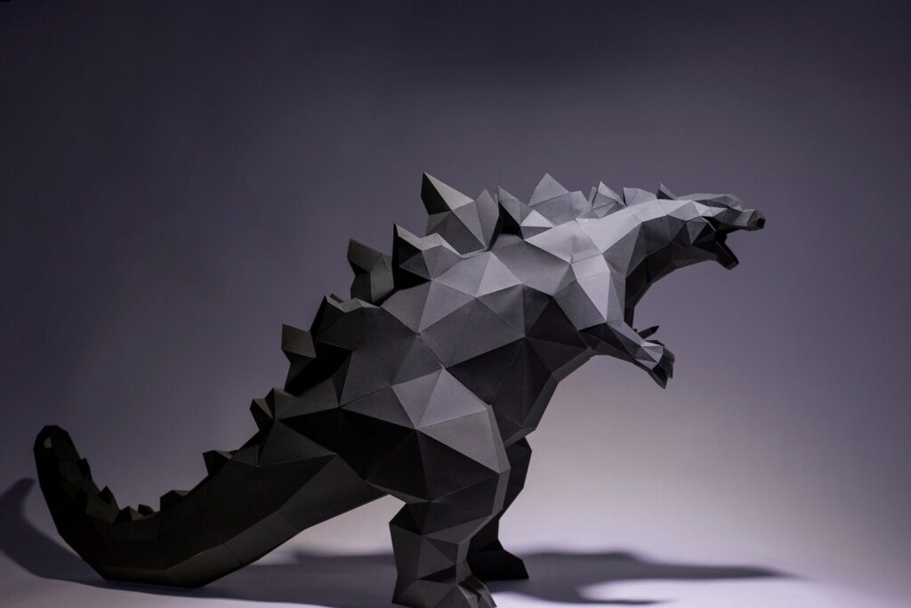 Papercraft Godzilla in origami 3D