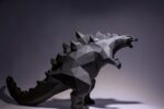 Papercraft of Godzilla in 3D origami