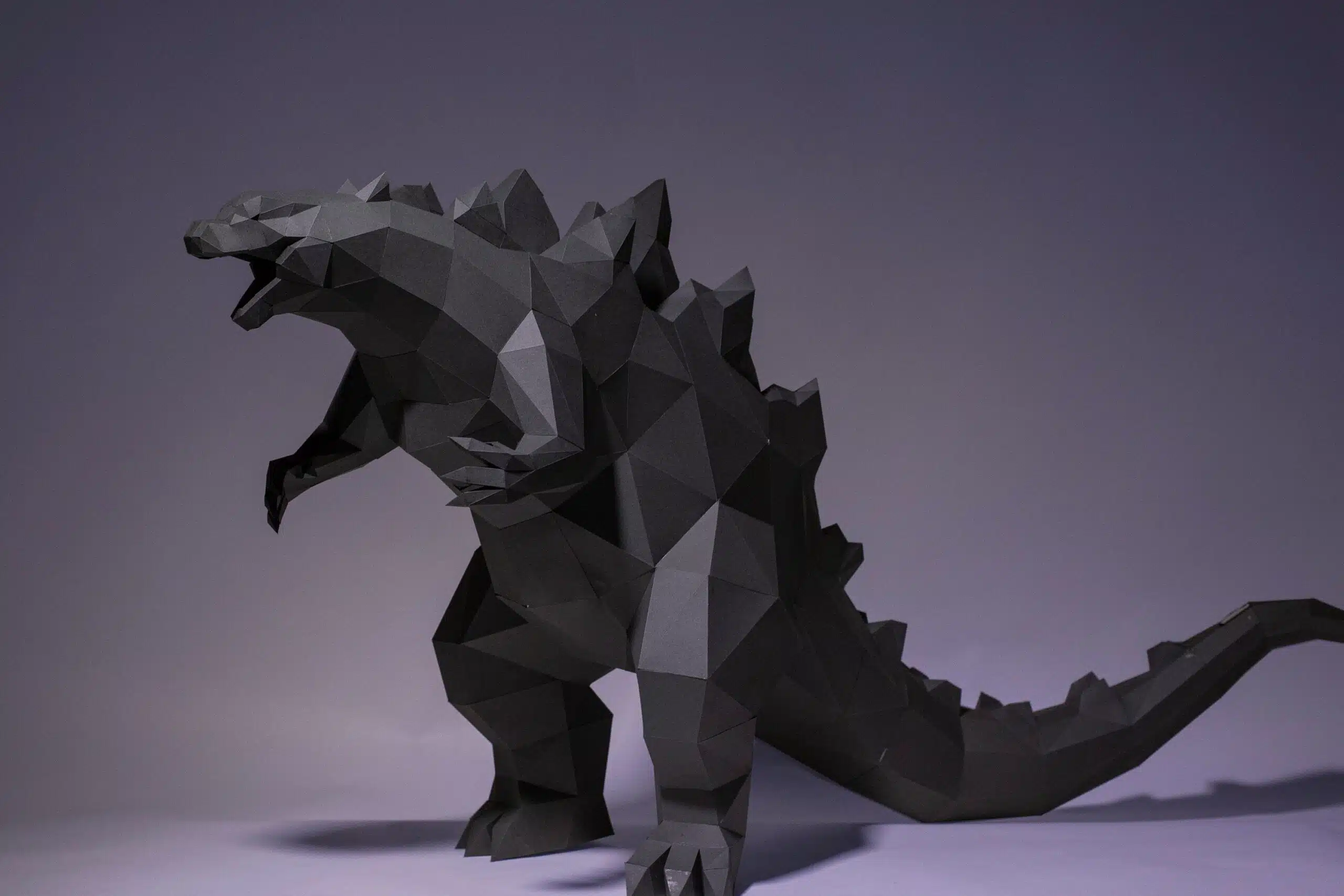 Papercraft Godzilla en origami papier 3D à télécharger en PDF, weergave 4