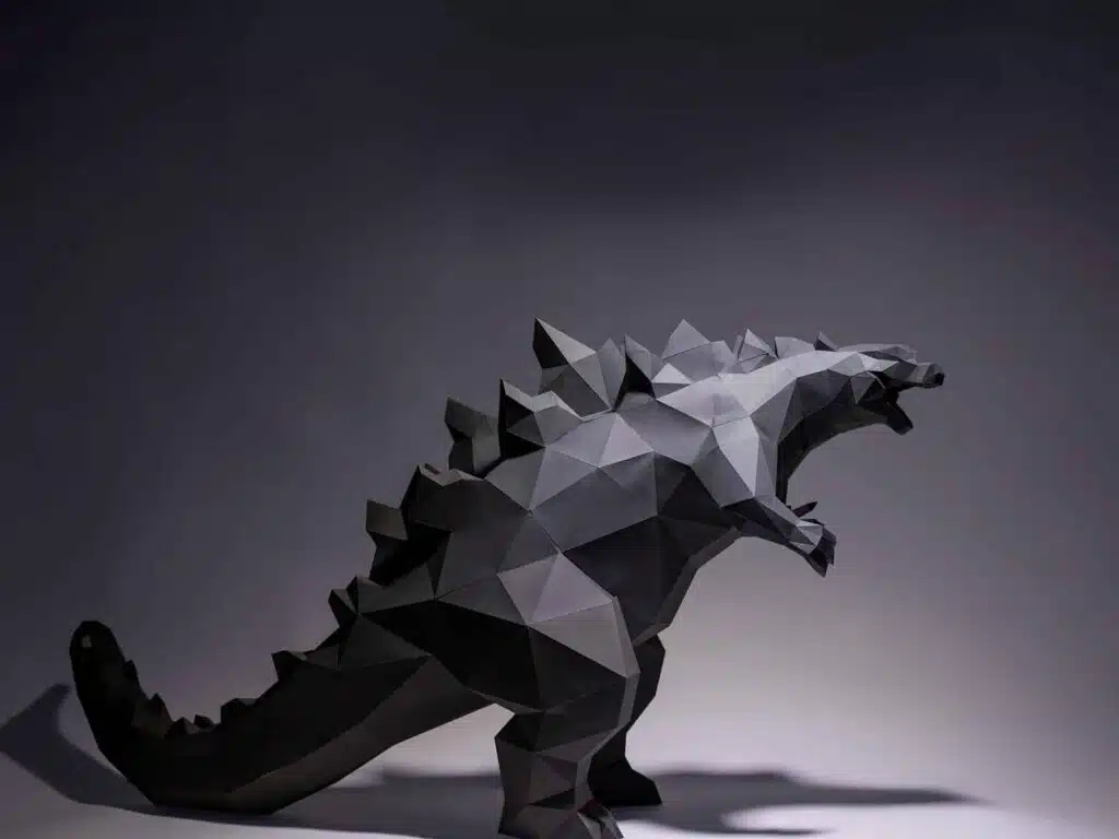 Papercraft Godzilla en origami papier 3D à télécharger en PDF