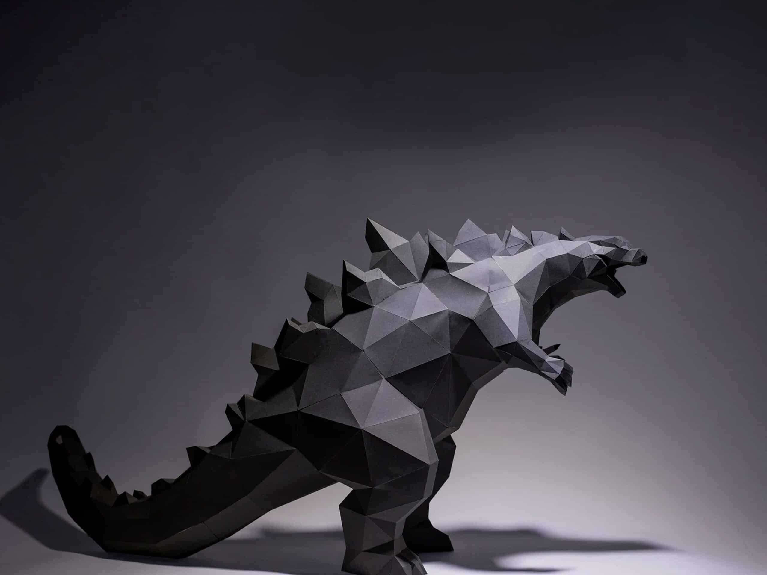 Papercraft of Godzilla in 3D origami Papercraft of Godzilla in 3D origami