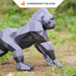 Papercraft de gorille en origami 3D
