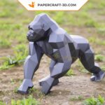 Papercraft de gorille en origami 3D