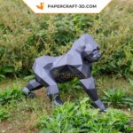 Papercraft de gorille en origami 3D