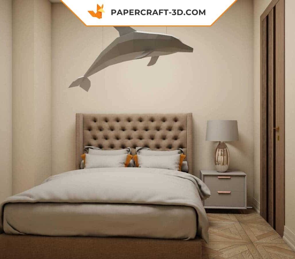 Papercraft-Delfin als 3D-Origami