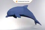 Papercraft delfino blu in origami 3D