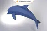 Papercraft delfino blu in origami 3D