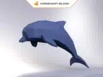 Papercraft delfino blu in origami 3D