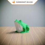 Papercraft de grenouille en origami 3D