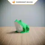 Papercraft grenouille origami papier 3D pour décoration d&rsquo;intérieur
