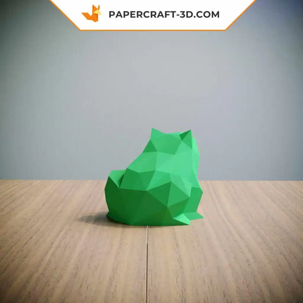 Papercraft grenouille origami papier 3D pour décoration d&rsquo;intérieur, weergave 3