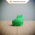 Papercraft grenouille origami papier 3D pour décoration d&rsquo;intérieur, weergave 3