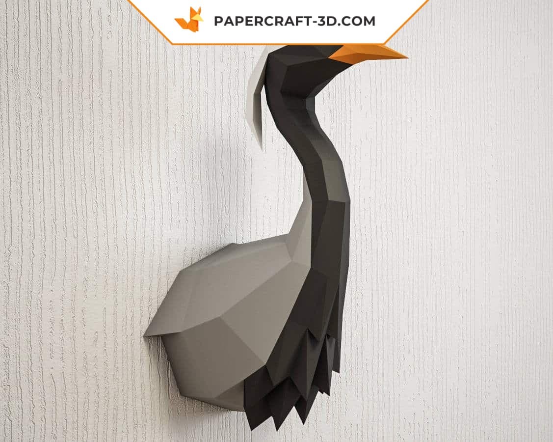 Papercraft de grue demoiselle en origami 3D Papercraft de grue demoiselle en origami 3D