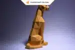 Papercraft de guepardo en origami 3D