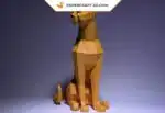 Papercraft de guepardo en origami 3D