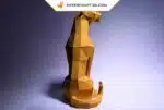 Papercraft de guepardo en origami 3D
