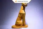 Papercraft de guepardo en origami 3D