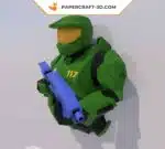 Papercraft Halo Master Chief en origami 3D