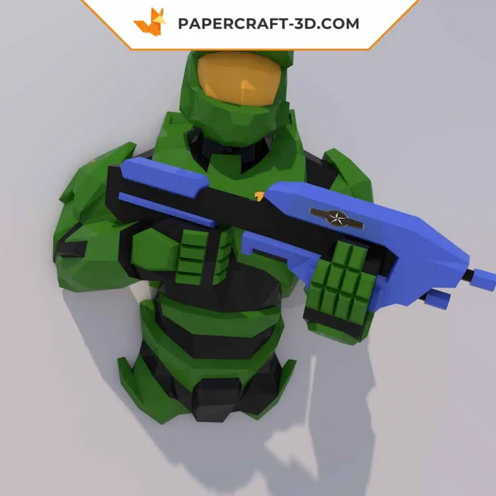 Papercraft Halo Master Chief en origami 3D