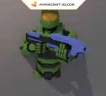 Papercraft Halo Master Chief en origami 3D