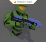 Papercraft of Master Chief in 3D origami