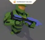 Papercraft Halo Master Chief en origami 3D