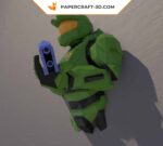 Papercraft of Master Chief in 3D origami