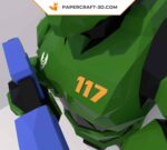 Papercraft of Master Chief in 3D origami