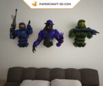 Papercraft of Master Chief in 3D origami