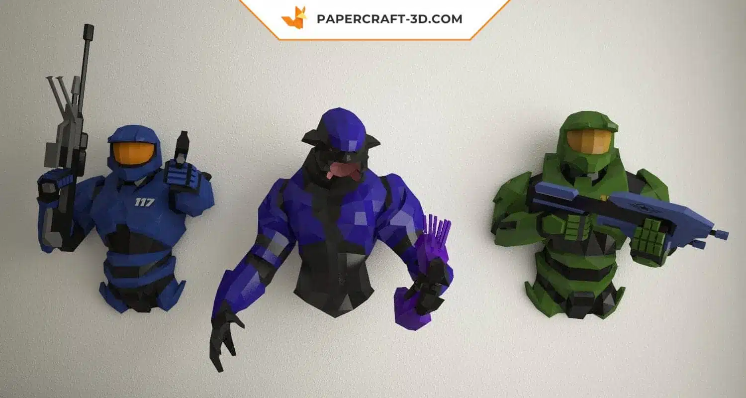 Papercraft Halo Jefe Maestro origami papier 3D